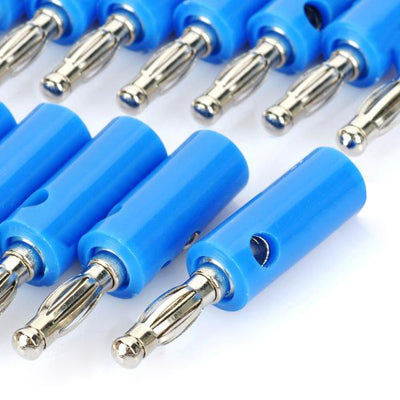 Loudspeaker Cable Banana Plugs Connectors (20 Pcs in One Package, the Price is for 20 Pcs)(Blue)