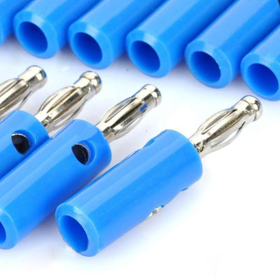Loudspeaker Cable Banana Plugs Connectors (20 Pcs in One Package, the Price is for 20 Pcs)(Blue)