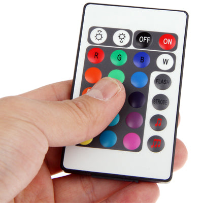 DC 12V Sound Sensor Music IR LED Controller 24 key Remote for RGB Light Strip