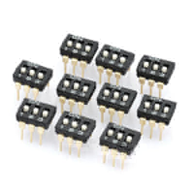 10 pcs 3 Position 6 Pin Dip Switch