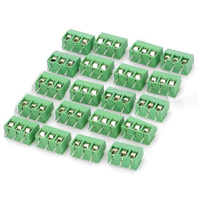 3-Pin Screw Terminal Block Connectors (20 Pcs in One Package, the Price is for 20 Pcs)(Green)