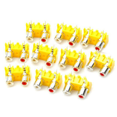 Replacement Audio RCA Connectors (10 Pcs in One Package, the Price is for 10 Pcs)