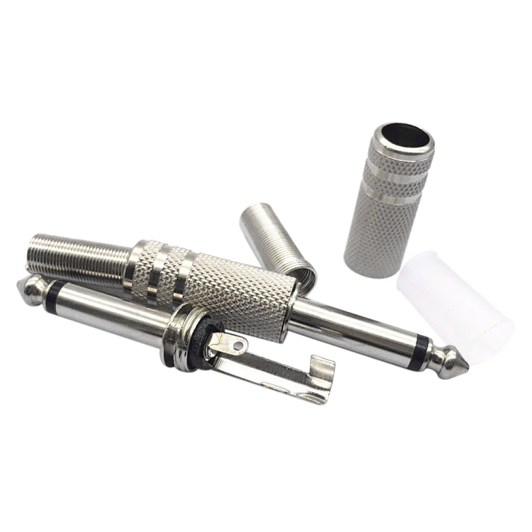 JL0056 6.36mm Audio Jack Connector (10 Pcs in One Package, the Price is for 10 Pcs)(Silver)