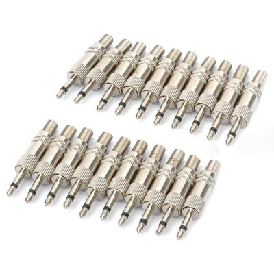 JL0029 3.5mm Audio Jack Connector (20 Pcs in One Package, the Price is for 20 Pcs)(Silver)