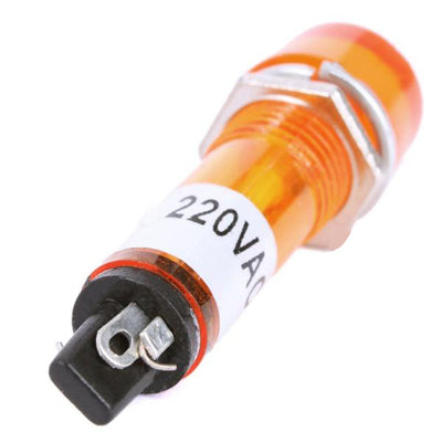 AC 220V 10mm Signal Light Lamp (10 Pcs in One Package, the Price is for 10 Pcs)(Orange)