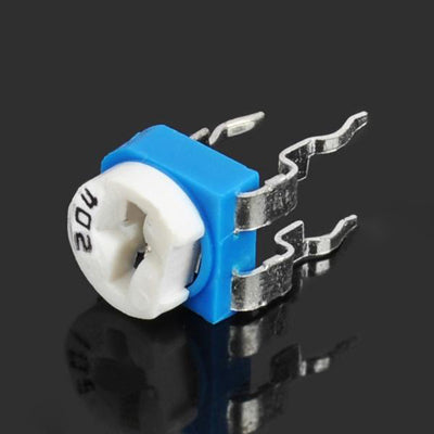 10 pcs 0.1W 50V Horizontal 204 200K Ohm Adjustable Resistor