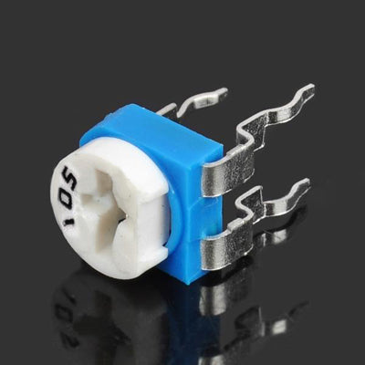 10 pcs 0.1W 50V Horizontal 105 1M Ohm Adjustable Resistor