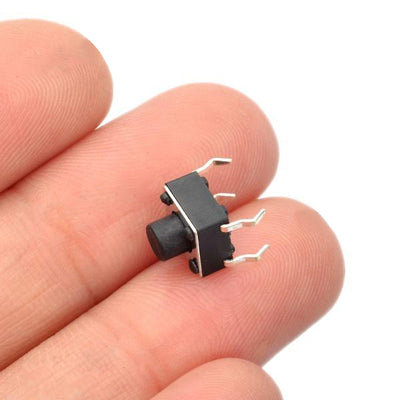 100 pcs PA66 DC 12V 50mA Tact Switch, Size: 6 x 6 x 6 mm