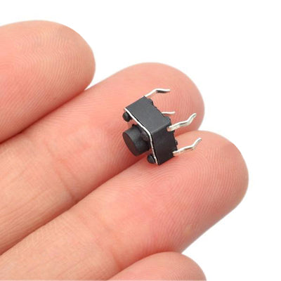 100 pcs PA66 DC 12V 50mA Tact Switch, Size: 6 x 6 x 5mm