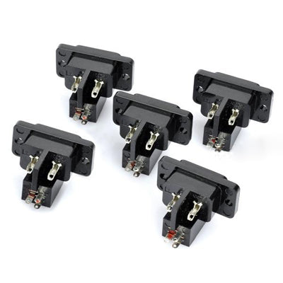 AC 250V 7A Flat Plug Power Socket Outlet , Size: 32 x 23 x 16mm (5 Pcs in One Package, the Price is for 5 Pcs)