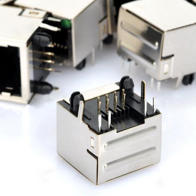 RJ45 Network Socket with Indicator Lights (10 Pcs in One Package, the Price is for 10 Pcs)