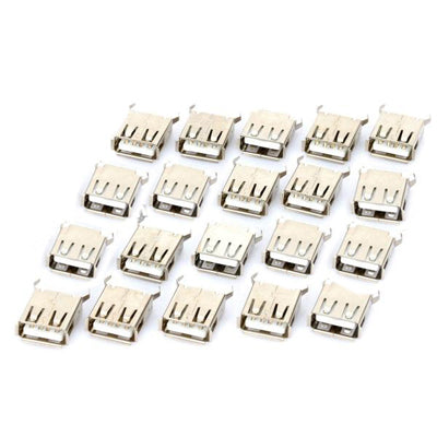 20 pcs USB-A Female 180 Degree DIP Type Connector Socket