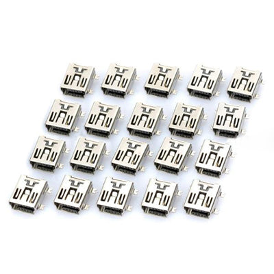 20 pcs Mini USB 5-Pin FB Type SMT Connector Sockets