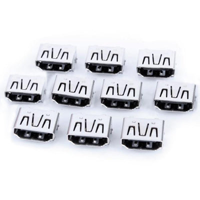 HDMI 19-Pin Female Connector (10 Pcs in One Package, the Price is for 10 Pcs)