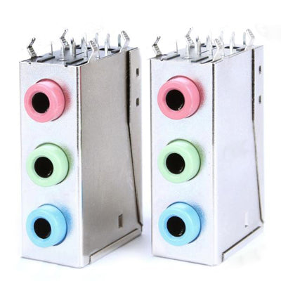 3.5mm Audio Input / Output + Microphone 3-Port Computer Connectors (2 Pcs in One Package, the Price is for 2 Pcs)