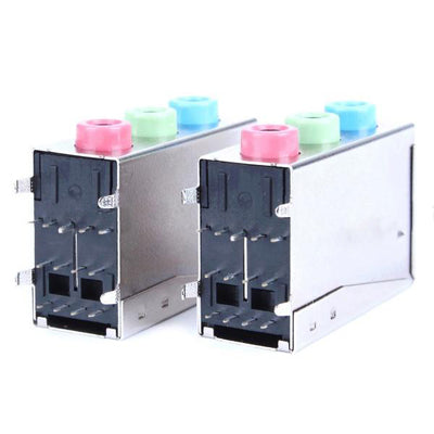 3.5mm Audio Input / Output + Microphone 3-Port Computer Connectors (2 Pcs in One Package, the Price is for 2 Pcs)