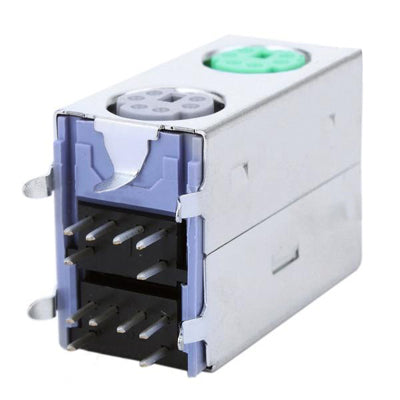 Double Layer Mini DIN 6-Pin Connector for Computer (5 Pcs in One Package, the Price is for 5 Pcs)