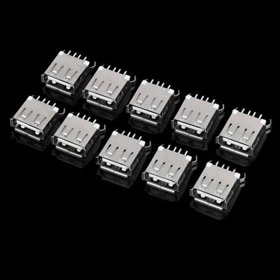 USB 4-Pin Female 180 Degree DIP Socket Connector (10 Pcs in One Package, the Price is for 10 Pcs)