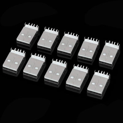 USB 4-Pin Male Type A SMT Socket Connector (10 Pcs in One Package, the Price is for 10 Pcs)