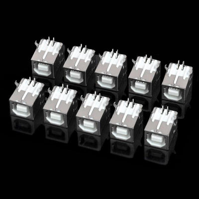 USB 4-Pin Female Type B 90 Degree DIP Socket Connector (10 Pcs in One Package, the Price is for 10 Pcs)