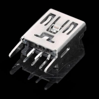 Mini USB 5-Pin Female 180 Degree DIP Socket Connector (10 Pcs in One Package, the Price is for 10 Pcs)