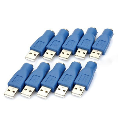 10 pcs PS2 Female to USB Male Converters Adapters