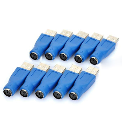 10 pcs PS2 Female to USB Male Converters Adapters