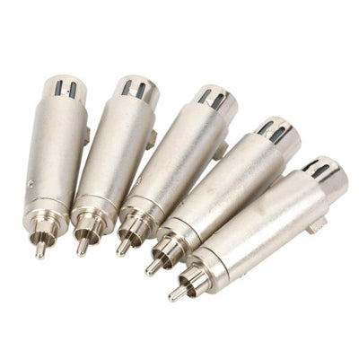 RCA Male to XLR Female Converters Adapter (5 Pcs in One Package, the Price is for 5 Pcs)
