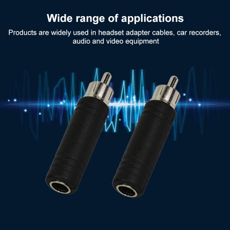 RCA Male to 6.3mm Female Adapters (10 Pcs in One Package, the Price is for 10 Pcs)