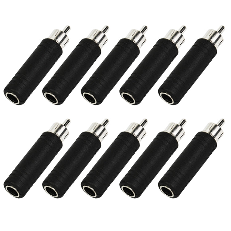 RCA Male to 6.3mm Female Adapters (10 Pcs in One Package, the Price is for 10 Pcs)
