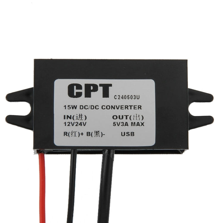 12V To 5V Car Power Charger Adapter Step Down Module DC-DC Converter with Fixed USB Ports