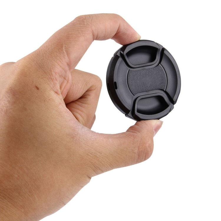 52mm Center Pinch Camera Lens Cap for Nikon(Black)