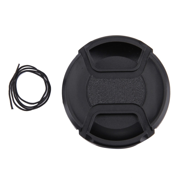 67mm Center Pinch Camera Lens Cap for Nikon(Black)