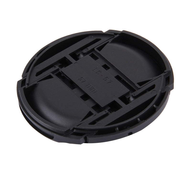 67mm Center Pinch Camera Lens Cap for Nikon(Black)