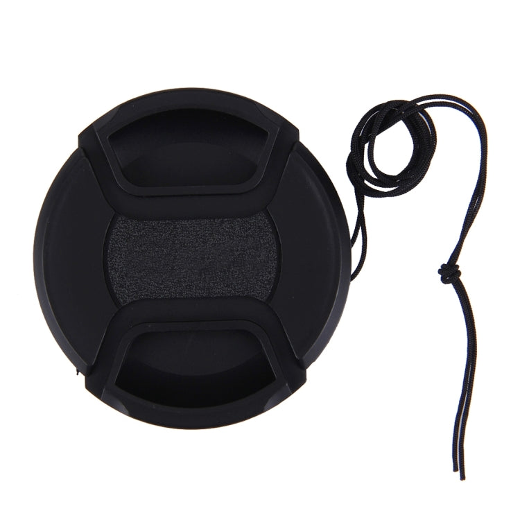 62mm Center Pinch Camera Lens Cap for Nikon(Black)