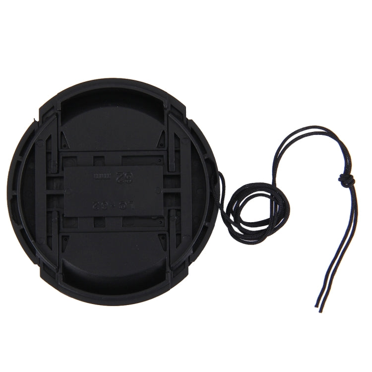 62mm Center Pinch Camera Lens Cap for Nikon(Black)