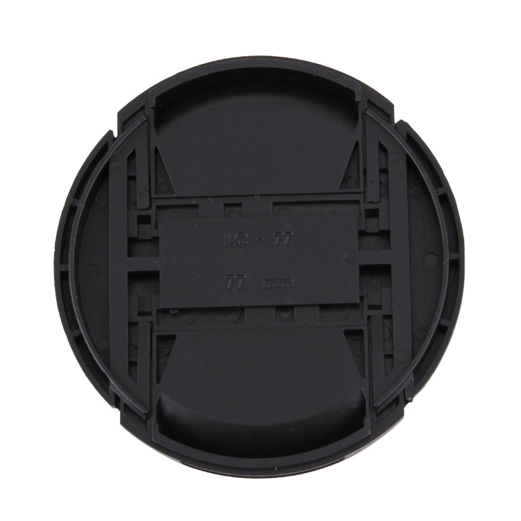 77mm Center Pinch Camera Lens Cap for Nikon(Black)