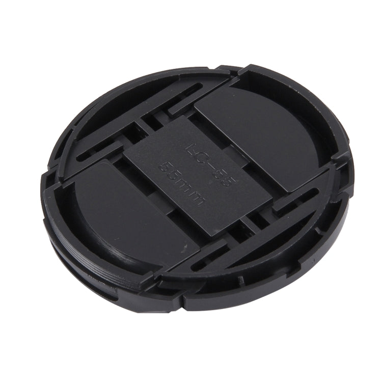 55mm Center Pinch Camera Lens Cap(Black)