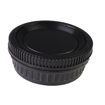 Camera Body Cover & Rear Lens Cap for Pentax(Black)