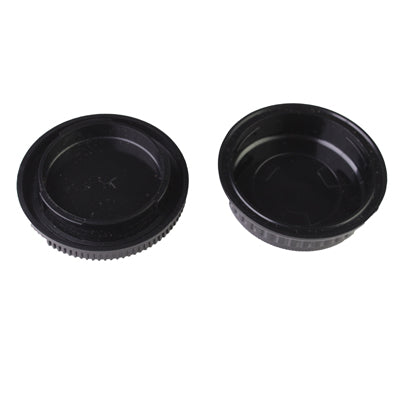 Camera Body Cover & Rear Lens Cap for Pentax(Black)