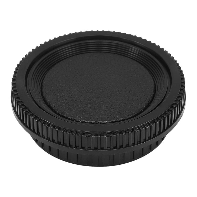 Camera Body Cover & Rear Lens Cap for Minolta MD(Black)