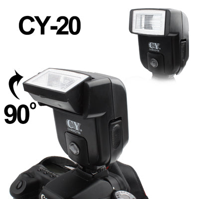 Universal Hot Shoe Camera Electronic Flash with PC Sync Port (CY-20)(Black)