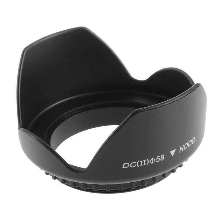 58mm Lens Hood for Cameras(Screw Mount)(Black)