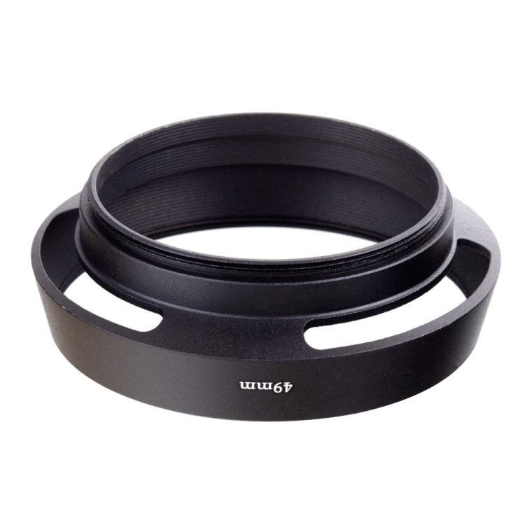 49mm Metal Vented Lens Hood for Leica(Black)