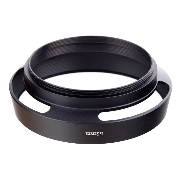 52mm Metal Vented Lens Hood for Leica(Black)