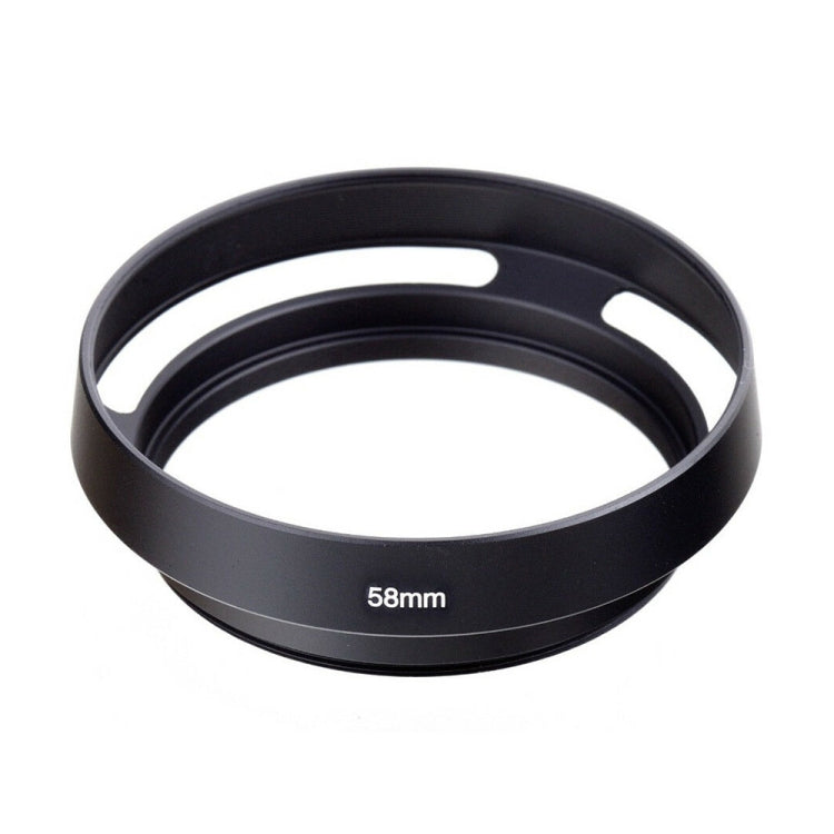 Metal Vented Lens Hood for Lens with 58mm Filter Thread(Black)