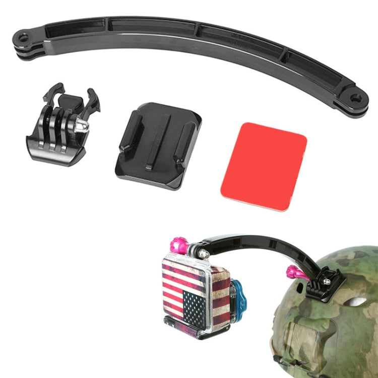 ST-91 Outdoor Motorcycle Cycling Helmet Extension Arm Tripod Mount for GoPro HD HERO4 / 3+ / 3 / 2 / 1(Black)