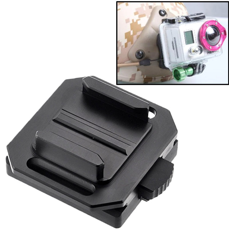 ST-80 Aluminum Helmet Mount Base for GoPro HERO6 /5 /5 Session /4 Session /4 /3+ /3 /2 /1, Xiaoyi and Other Action Cameras(Black)
