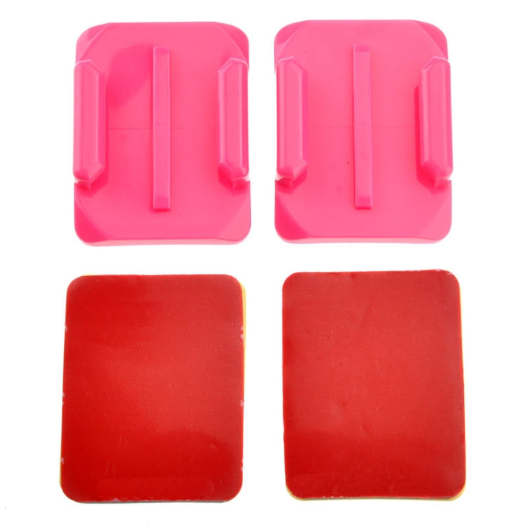 ST-12 2 x Curved Surface Adapters + 2 Adhesive Mount Stickers for GoPro Hero11 Black / HERO10 Black /9 Black /8 Black /7 /6 /5 /5 Session /4 Session /4 /3+ /3 /2 /1, DJI Osmo Action and Other Action Cameras(Pink)