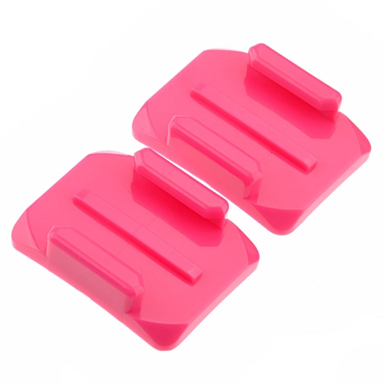 ST-12 2 x Curved Surface Adapters + 2 Adhesive Mount Stickers for GoPro Hero11 Black / HERO10 Black /9 Black /8 Black /7 /6 /5 /5 Session /4 Session /4 /3+ /3 /2 /1, DJI Osmo Action and Other Action Cameras(Pink)